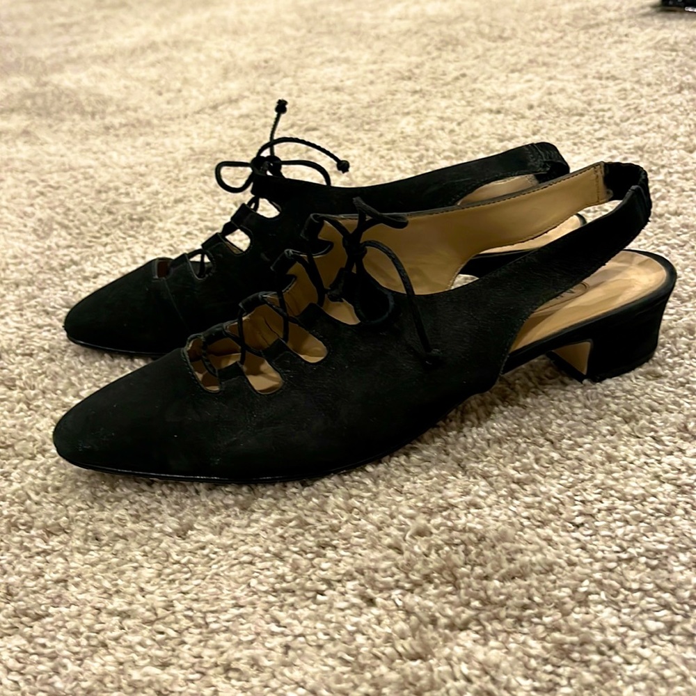 Nicole Black Low-Heeled Mule Shoes